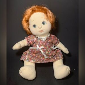 Vintage My Child Doll Short Red Hair Green Eyes Generic Dress 80s